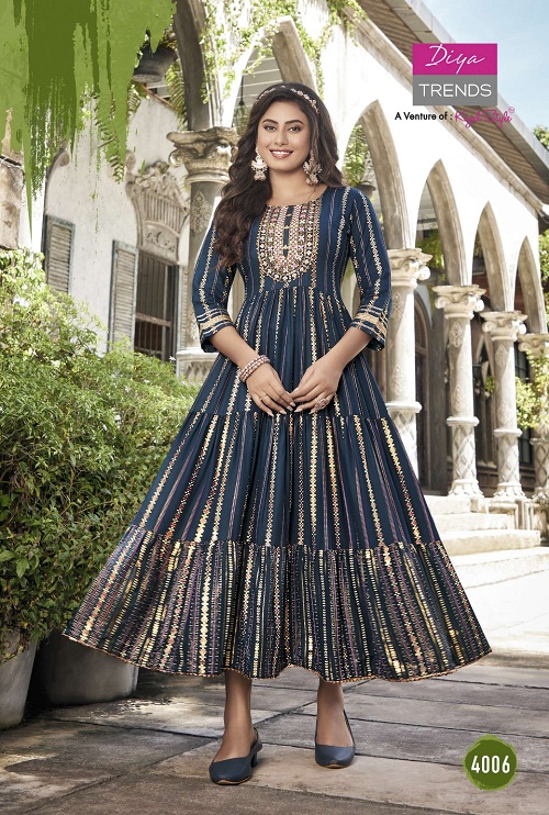 Kajal Groom 4 Fancy Wear Designer Anarkali Kurti Collection